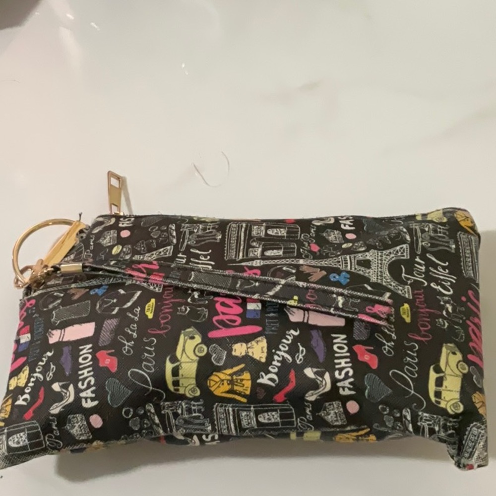 Women cosmetic bag or wrist bag